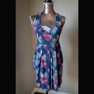 🔥3/$12 Kimchi Blue Dress 2 Back Zipper Blue Pink